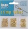 The Beadsmith Tube Crimp Beads, Gold Color, Uniform Cylindrical Shape, No Sharp Edges, Designed to Secure the Ends of Jewelry Stringing Wires and Cables
